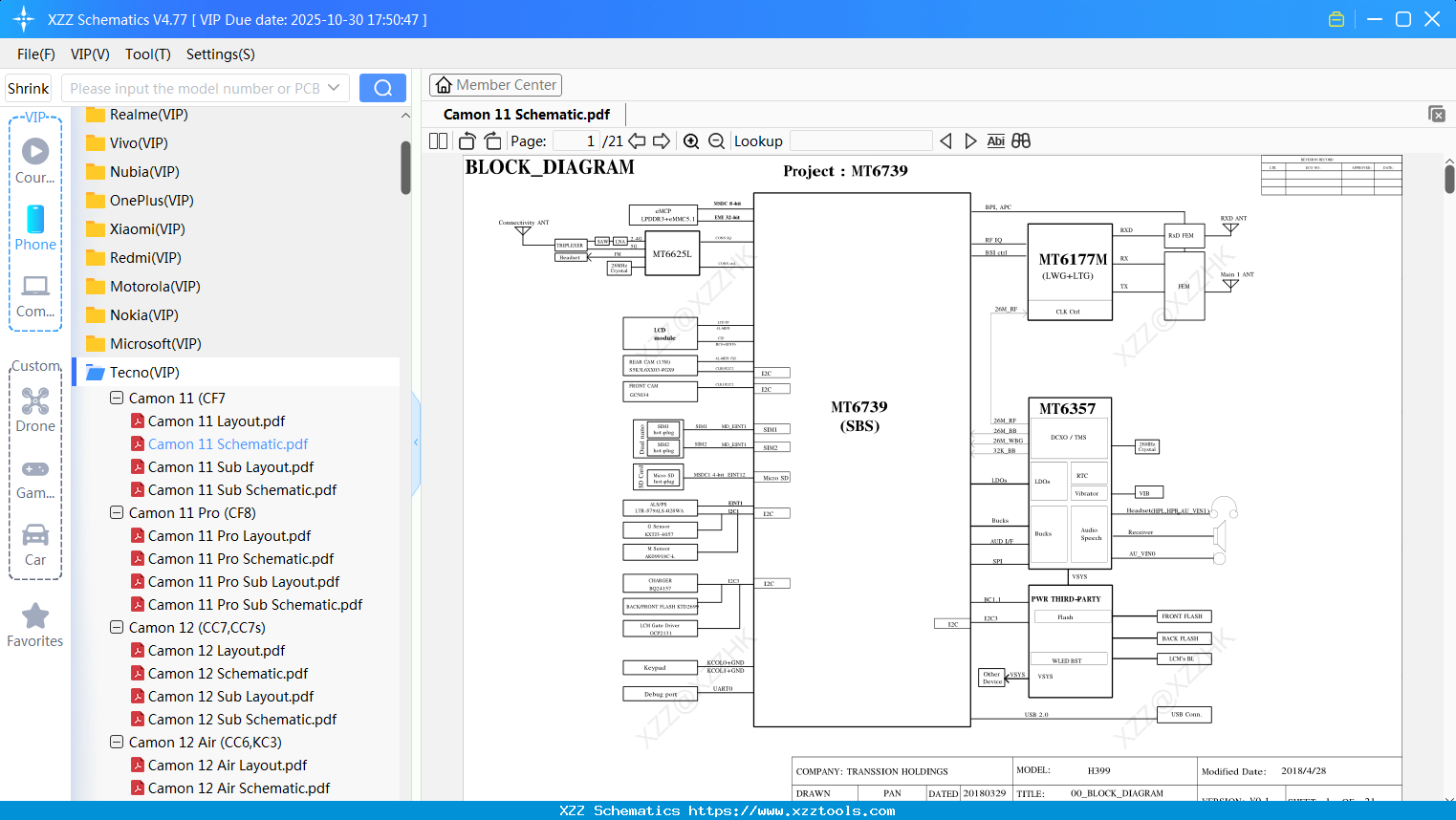 Tecno Camon 11 Schematic